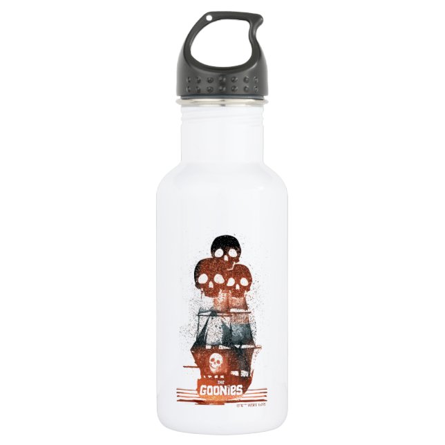 The Goonies Pirate Ship Silhouette Graphic Stainless Steel Water Bottle (Front)