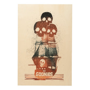 The Goonies Pirate Ship Silhouette Graphic Wood Wall Art