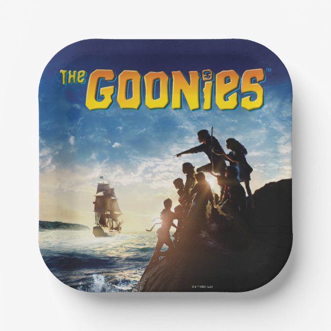 The Goonies Pirate Ship Theatrical Art Paper Plates (Front)
