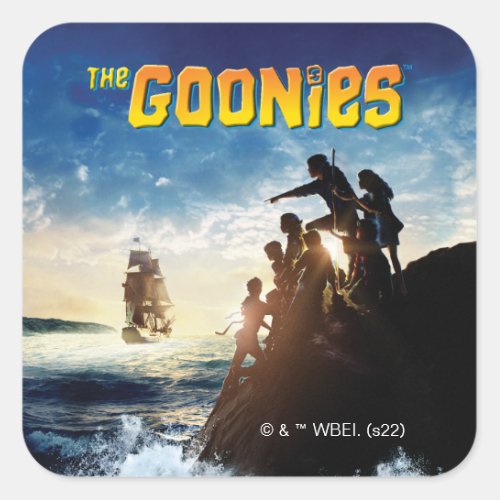 The Goonies Pirate Ship Theatrical Art Square Sticker