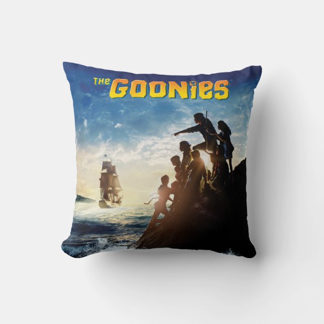 The Goonies Pirate Ship Theatrical Art Throw Pillow (Front)