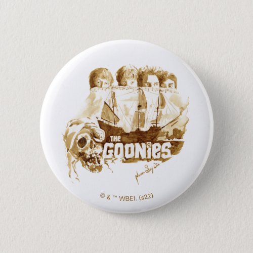 The Goonies Pirate Ship Watercolor Graphic Button