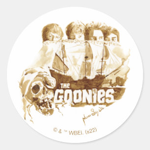 The Goonies Pirate Ship Watercolor Graphic Classic Round Sticker