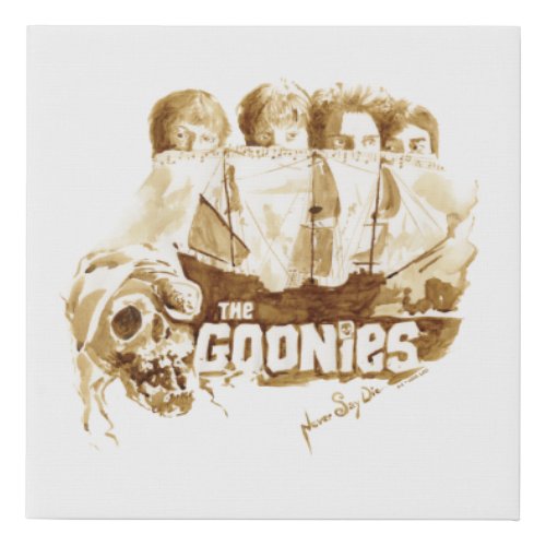 The Goonies Pirate Ship Watercolor Graphic Faux Canvas Print