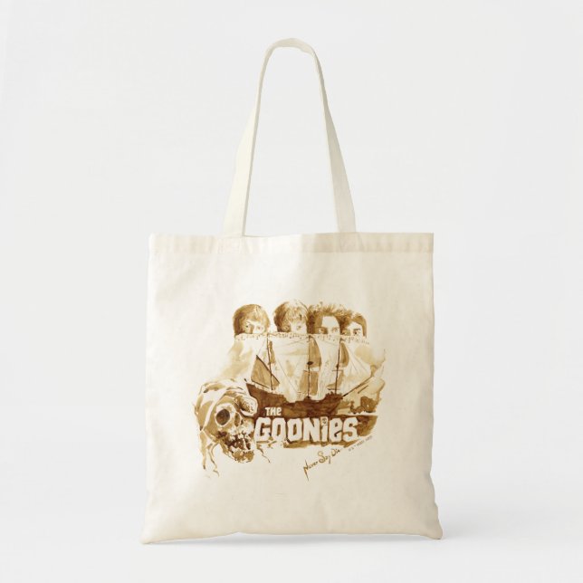 The Goonies Pirate Ship Watercolor Graphic Tote Bag (Front)