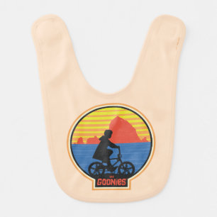 The Goonies Retro Mikey Riding Bike Graphic Baby Bib