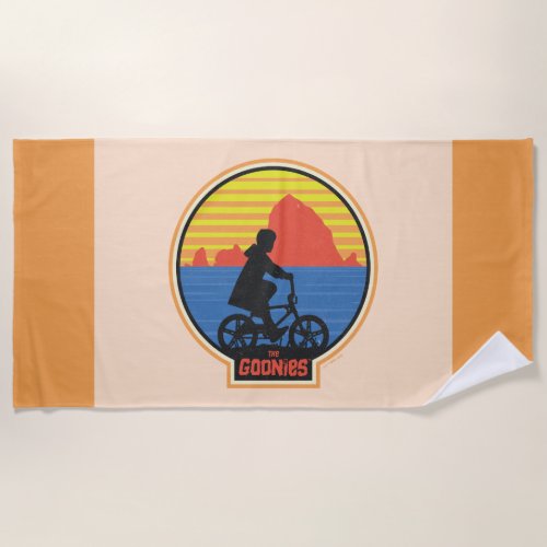 The Goonies Retro Mikey Riding Bike Graphic Beach Towel