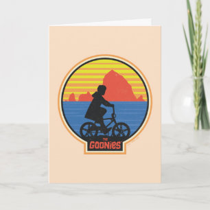 The Goonies Retro Mikey Riding Bike Graphic Card