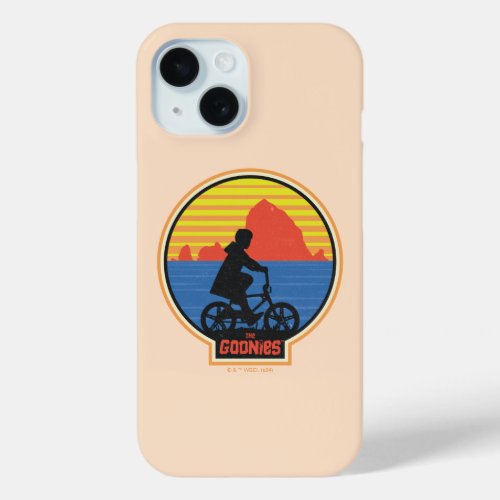 The Goonies Retro Mikey Riding Bike Graphic iPhone 15 Case