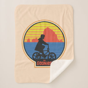 The Goonies Retro Mikey Riding Bike Graphic Sherpa Blanket
