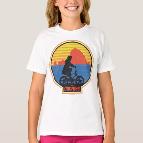 The Goonies Retro Mikey Riding Bike Graphic T_Shirt