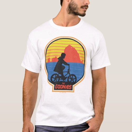 The Goonies Retro Mikey Riding Bike Graphic