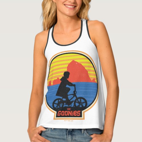 The Goonies Retro Mikey Riding Bike Graphic Tank Top