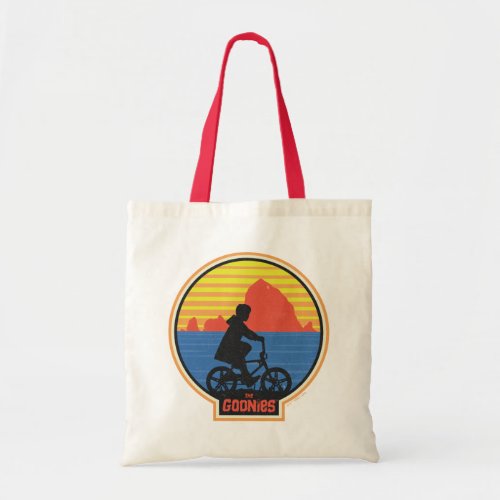 The Goonies Retro Mikey Riding Bike Graphic Tote Bag