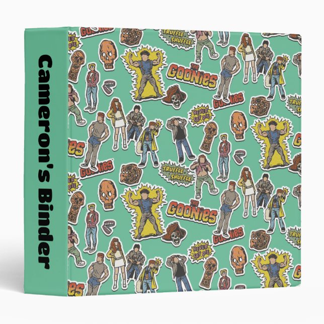 The Goonies Retro Sticker Pattern 3 Ring Binder (Front/Spine)