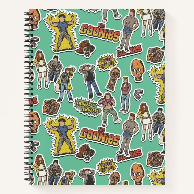 The Goonies Retro Sticker Pattern Notebook (Front)
