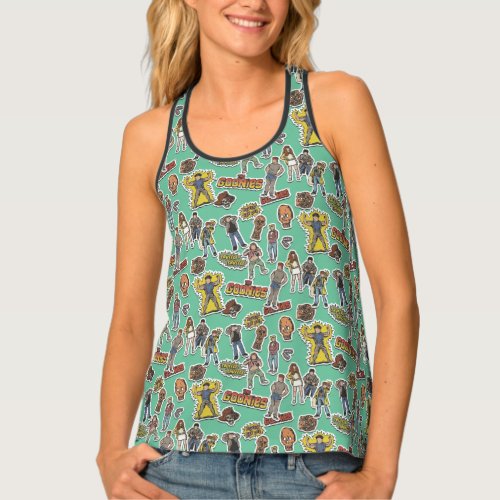 The Goonies Retro Sticker Pattern Tank Top