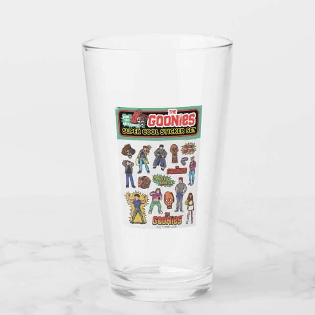 The Goonies Retro Sticker Sheet Graphic Glass (Front)