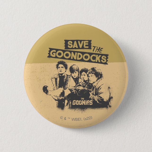 The Goonies "Save The Goon Docks" Button (Front)