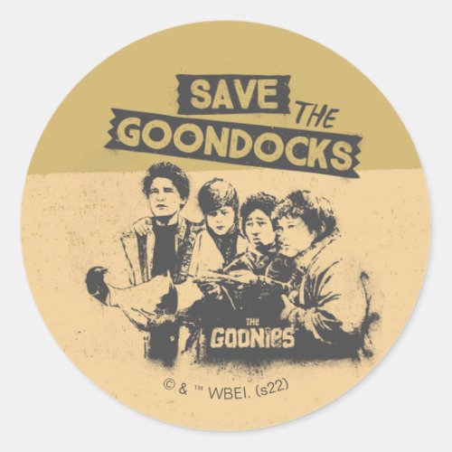 The Goonies Save The Goon Docks Classic Round Sticker