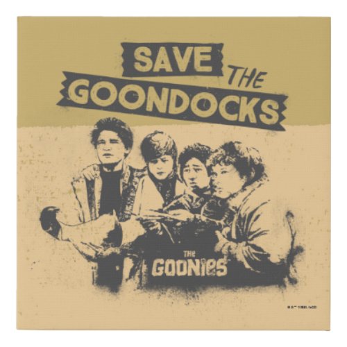 The Goonies Save The Goon Docks Faux Canvas Print