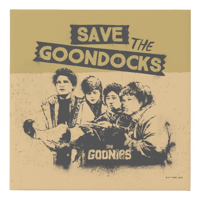 The Goonies "Save The Goon Docks" Faux Canvas Print (Front)