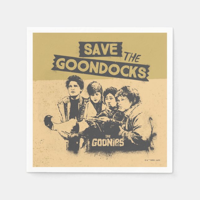The Goonies "Save The Goon Docks" Napkins (Front)