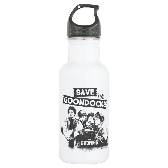 The Goonies "Save The Goon Docks" Stainless Steel Water Bottle (Front)