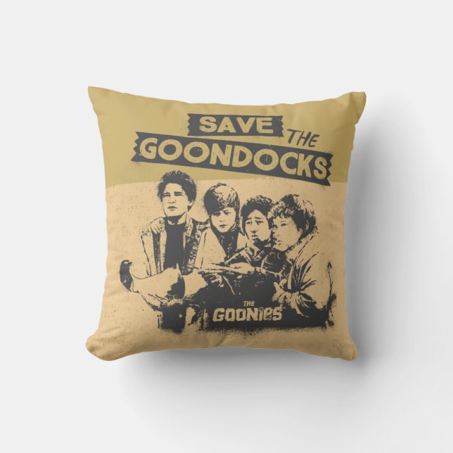 The Goonies "Save The Goon Docks" Throw Pillow (Front)