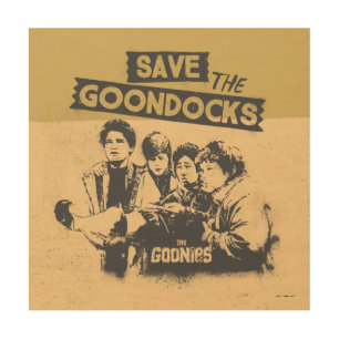 The Goonies "Save The Goon Docks" Wood Wall Art
