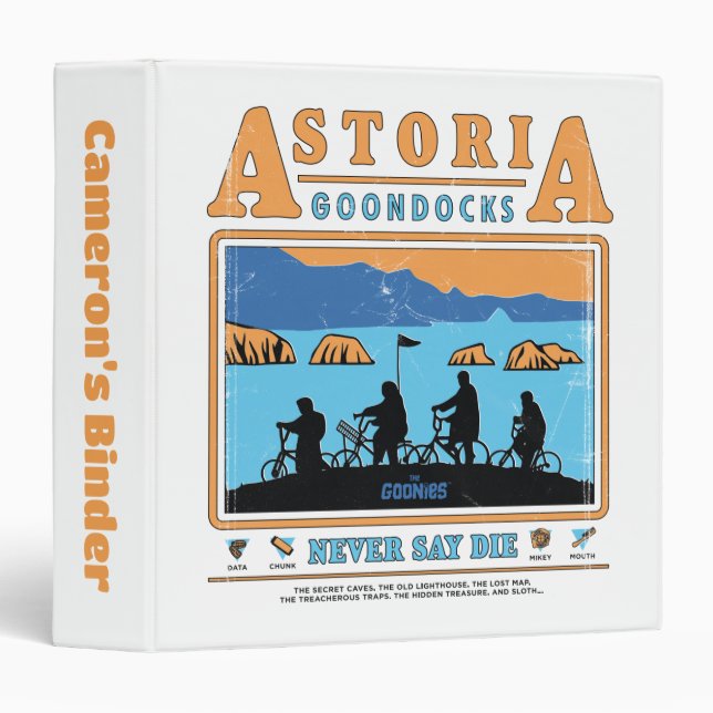 The Goonies Silhouettes Over Astoria Goondocks 3 Ring Binder (Front/Spine)