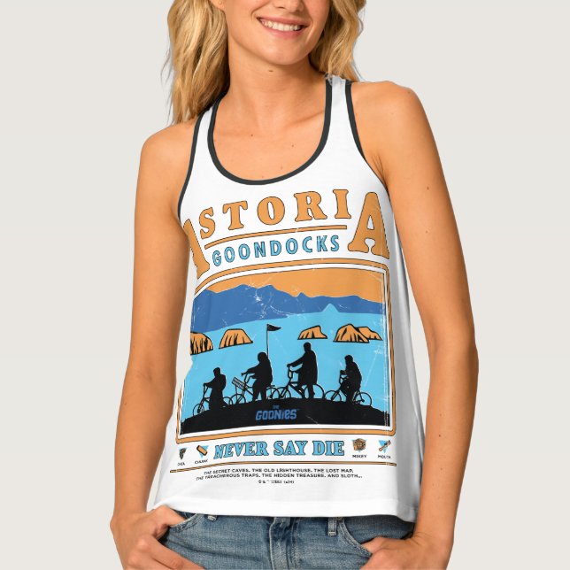 The Goonies Silhouettes Over Astoria Goondocks Tank Top (Front)