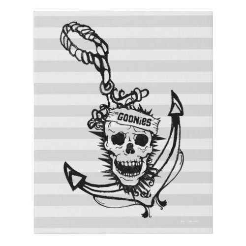 The Goonies Skull  Anchor Graphic Faux Canvas Print