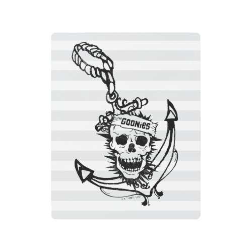 The Goonies Skull  Anchor Graphic Metal Print