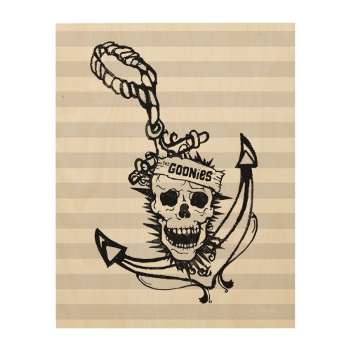 The Goonies Skull  Anchor Graphic Wood Wall Art