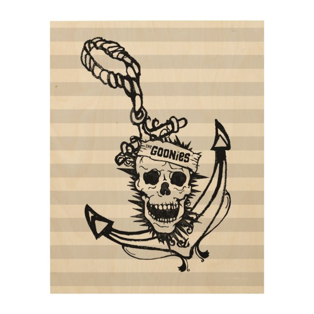 The Goonies Skull & Anchor Graphic Wood Wall Art (Front)