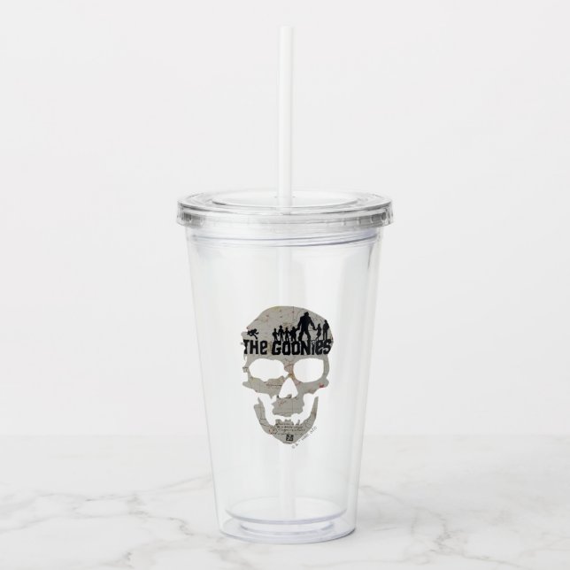 The Goonies Skull Silhouette Graphic Acrylic Tumbler (Front)
