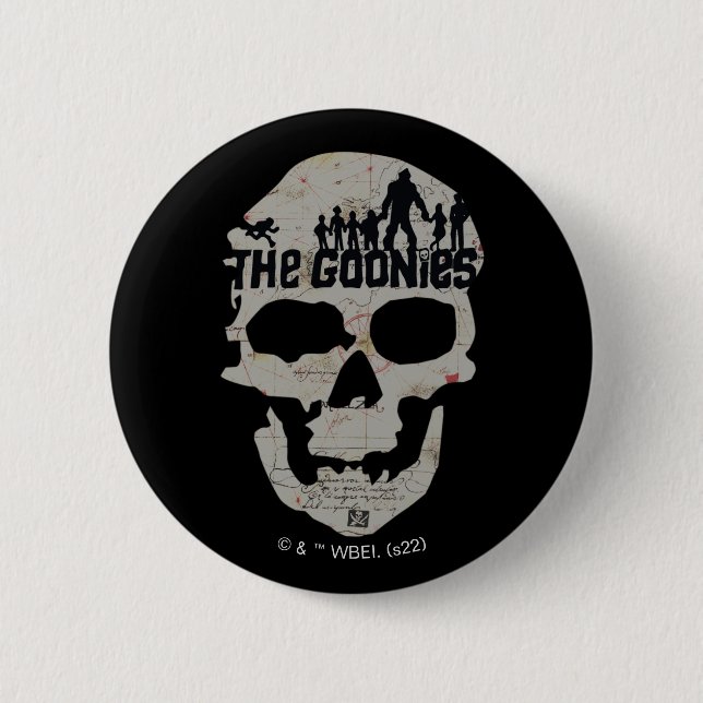 The Goonies Skull Silhouette Graphic Button (Front)