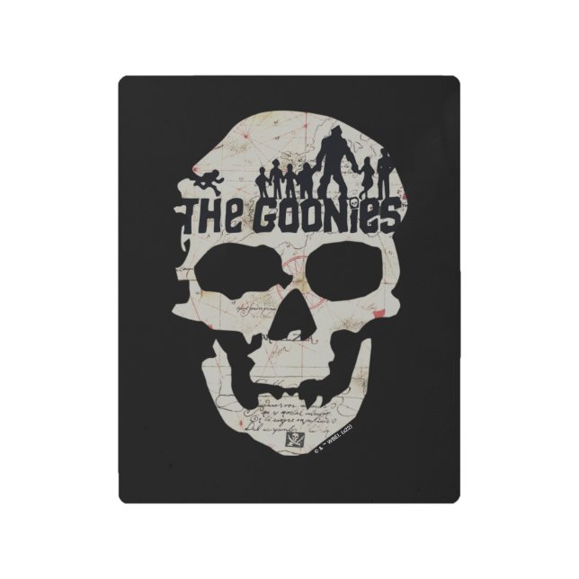 The Goonies Skull Silhouette Graphic Metal Print (Front)