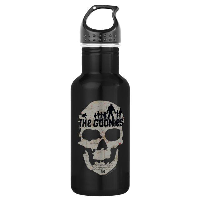 The Goonies Skull Silhouette Graphic Stainless Steel Water Bottle (Front)