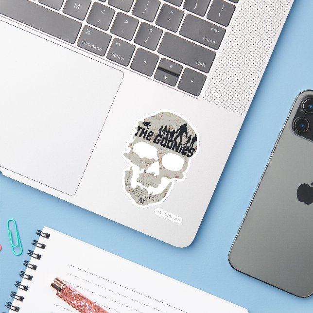 The Goonies Skull Silhouette Graphic Sticker (Laptop w/ iPhone)