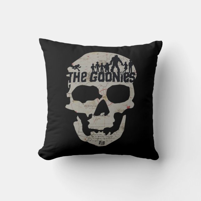 The Goonies Skull Silhouette Graphic Throw Pillow (Front)