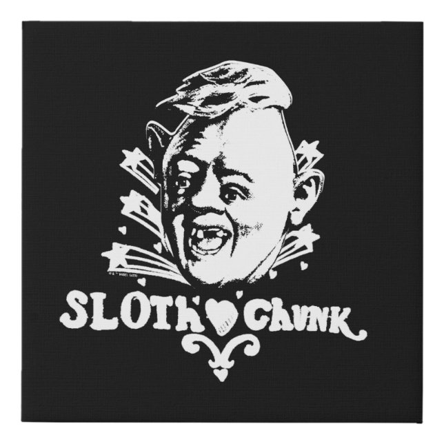 The Goonies "Sloth ♥ Chunk" Faux Canvas Print (Front)