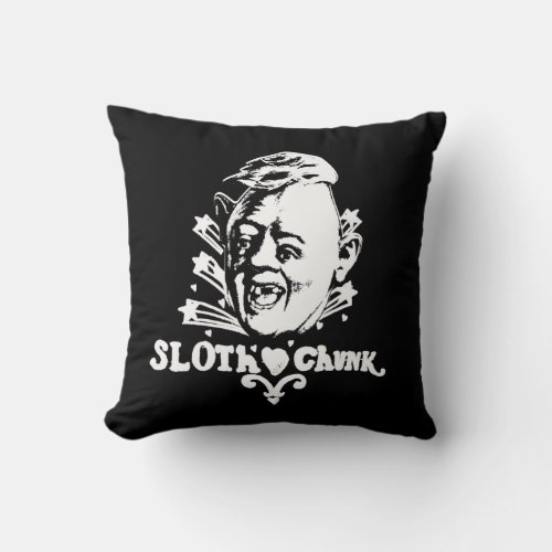 The Goonies Sloth  Chunk Throw Pillow