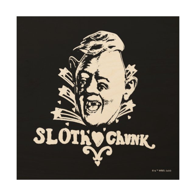 The Goonies "Sloth ♥ Chunk" Wood Wall Art (Front)