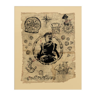 The Goonies Sloth Treasure Map Acrylic Print