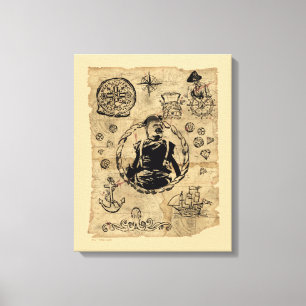 The Goonies Sloth Treasure Map Canvas Print