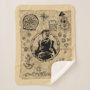 The Goonies Sloth Treasure Map Sherpa Blanket