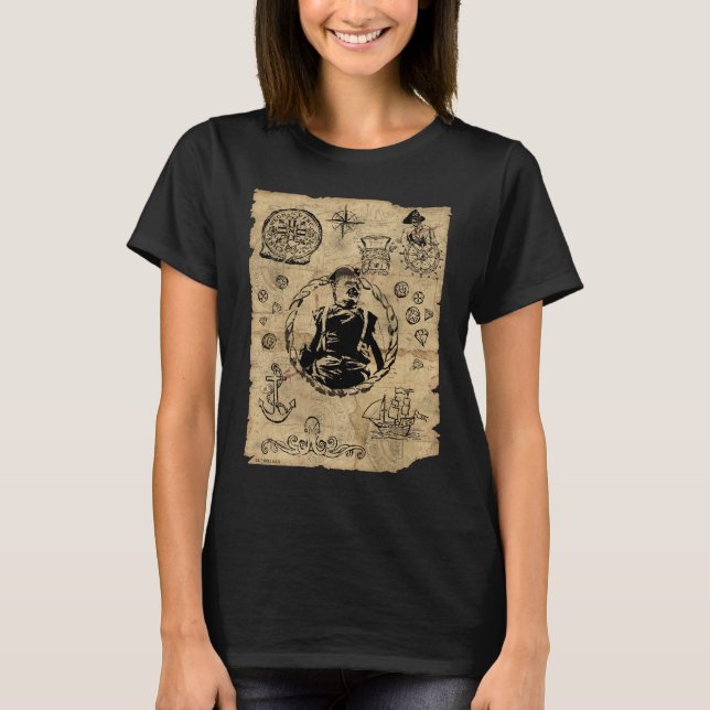 The Goonies Sloth Treasure Map T-Shirt (Front)