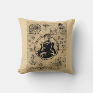 The Goonies Sloth Treasure Map Throw Pillow